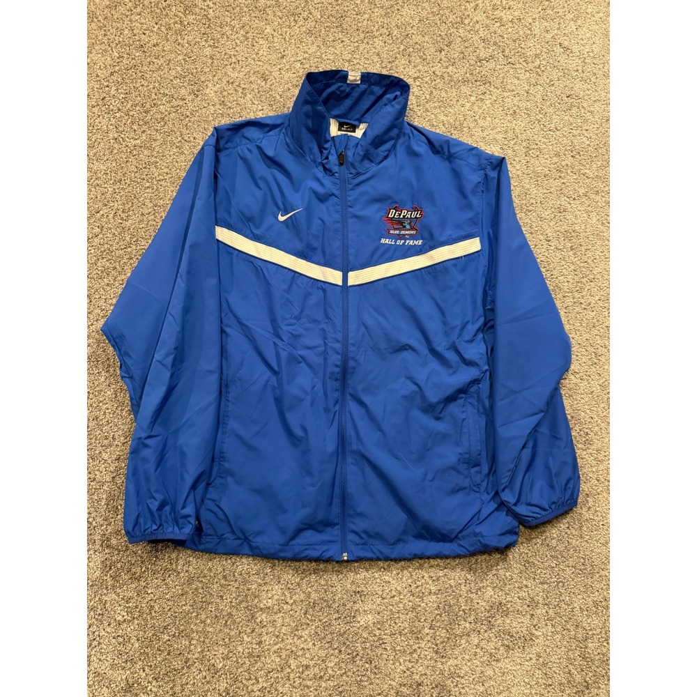 Nike Windbreaker Mens XXL Blue DePaul Blue Demons Hall of‎ Fame Dri-FIT Jacket